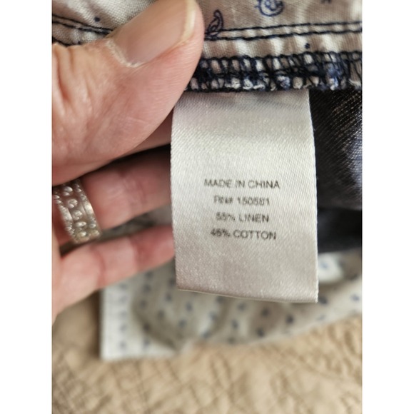 Flag & Anthem Men's Linen Blend Blue Chino Lightweight Shorts, Size 32 - Picture 3 of 5